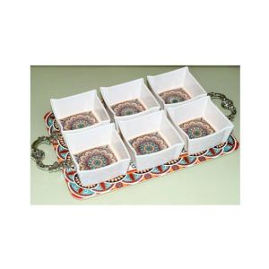 Easy Shop Melamine Nuts Platter with 6 Small Bowl Set