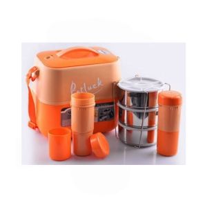 Easy Shop Picnic Carrier Lunch Bags And Box Set Orange