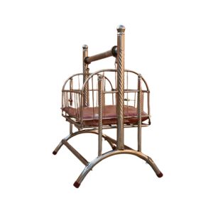 Easy Shop Royal Look Swing Bed With Soft Mattress For New Born Baby - Silver Chrome