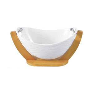 Easy Shop Salad Bowl with Wooden Stand (0911)