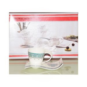 Easy Shop Solecasa Tea Wavy Mug & Saucer Set (0944)