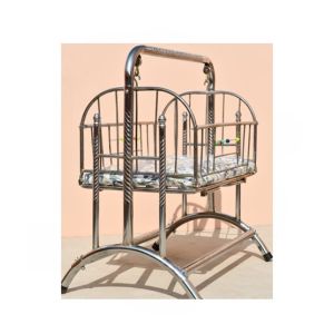 Easy Shop Stainless Steel Swing Cradle For Babies With Foam Bed