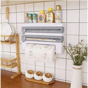 Easy Shop 3 In 1 Plastic Wall Attached Dispenser