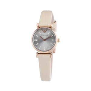 Emporio Armani Leather Women's Watch Beige (AR1687)
