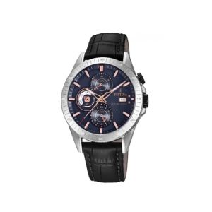 Festina Analogue Men's Leather Strap Watch Black (F16990/2)