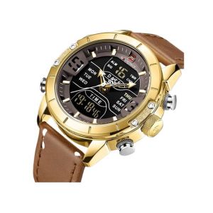 Naviforce Dual Time Edition Men's Watch Light Brown (NF-9153-9)