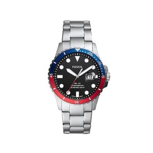 Fossil FB-01 Three-Hand Date Men's Watch Silver (FS5657)