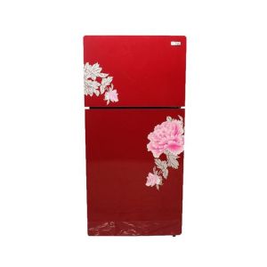Gaba National Freezer-on-Top Glass door Refrigerator Red (GNR-168)