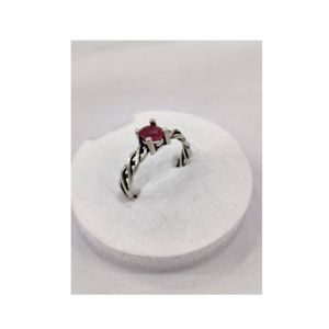 Gilgit Bazaar Ruby Stone Silver Ring (20)