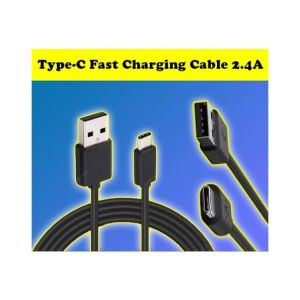 Hazim Store Type C 2.4A Fast Charging Cable Black