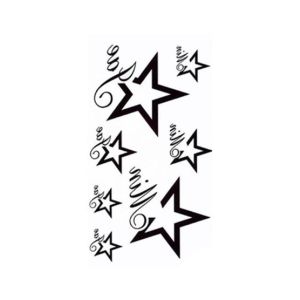 Ferozi Traders Star Design Temporary Body Tattoo Sticker