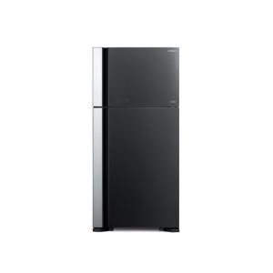 Hitachi Big 2 Glass Freezer-on-top Refrigerator Glass Gray 19 Cu ft (R-VG690P7MS)