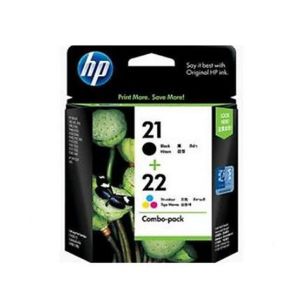 HP 21 Ink Cartridge Black with 22 Tri-Color Ink Cartridge (CC630AA)