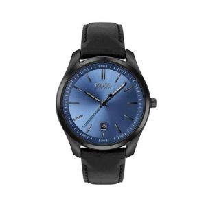 Hugo Boss Analog Leather Men's Watch Black (1513727)