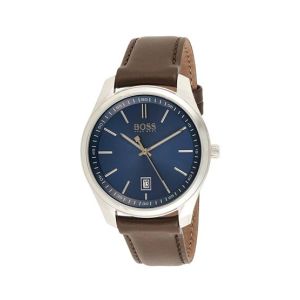 Hugo Boss Analog Leather Men's Watch Brown (1513728)