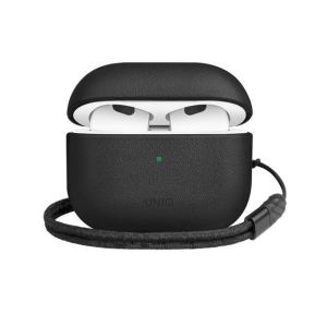 Uniq Terra Genuine Leather Case For Airpod 3rd Gen Black