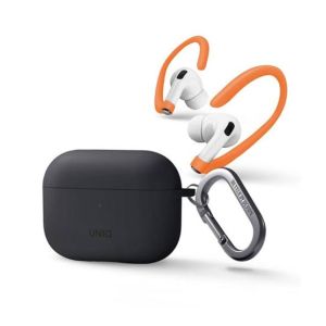 Uniq Nexo Active Hybrid Silicone Case With Sports Ear Hooks For Airpod Pro 2nd Gen Grey