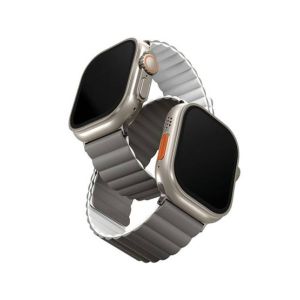 Uniq Revix Magnetic Strap For Apple Watch 1-8 Ash Grey/Dove White