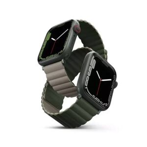 Uniq Revix Magnetic Strap For Apple Watch Series 1-8 Green/Taupe