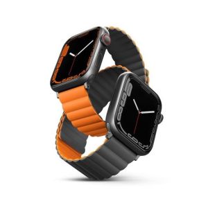 Uniq Revix Magnetic Strap For Apple Watch Series 1-8 Grey/Orange