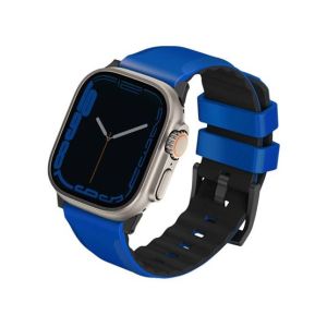 Uniq Linus Airosoft Silicone Strap For Apple Watch Series 1-8 Racing Blue