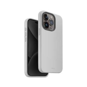 Uniq Lino Hue MagClick Magsafe Case For iPhone 15 Pro Chalk Grey