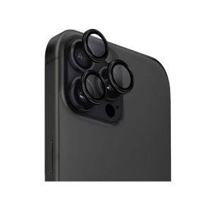 Uniq Optix Aluminium Camera Lens Protector For iPhone 16 Pro and 16 Pro Max Black