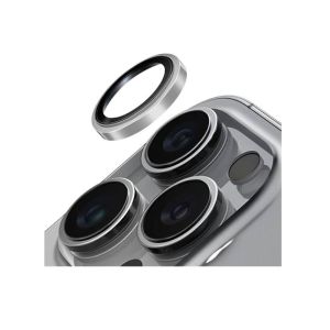 Uniq Optix Stainless Steel Camera Lens Protector For iPhone 16 Pro and 16 Pro Max Silver