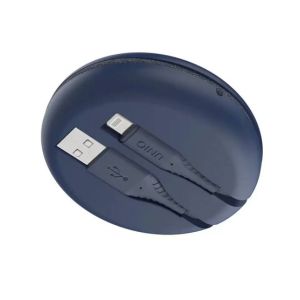 Uniq Halo USB-A To Lightning Cable With Smart Cable Organiser - Marine Blue