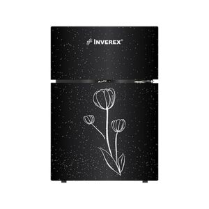 Inverex Glass Door Freezer-on-Top Refrigerator 5 cu ft Black (INV-55 GD)
