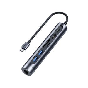 Joyroom 7In1 USB C Hub Adapter Docking Station Dark Grey (S-H111)