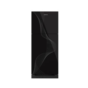 Kenwood Glass Door Freezer-on-Top Refrigerator 15 Cu Ft Black (KRF-400 GD)