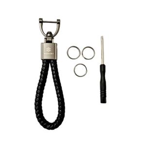King Hat & Caps Suzuki Pure Leather Metallic Keychain With Screw Driver