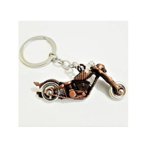 King Hat & Caps Bike Design Heavy Metal Keychain Copper