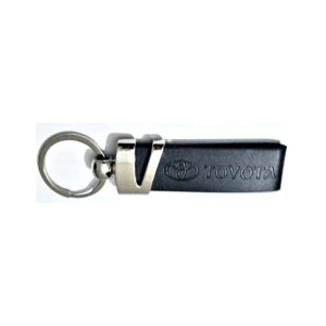 King Toyota Leather Keychain for Cars Black (0472)