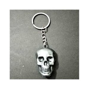 Kings Metallic Skull Keychain Silver (0298)