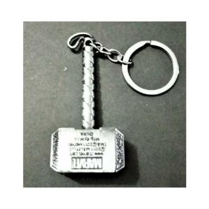 Kings Metallic Thor Hammer Keychain Silver (0309)