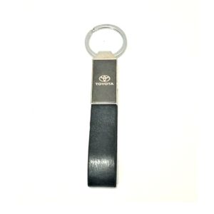 Kings Toyota Leather & Metallic Keychain Black (0382)