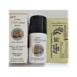 KK Beauty Viga 240000 Delay Spray With Black Cobra Tablets