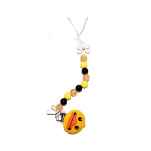 Komfy Fancy Soother Holder For Kid's (KTS006)-Yellow