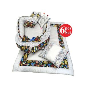 Maguari Baby Bed Set 6 Pcs Black (0557)