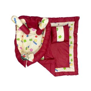 Maguari Baby Bed Set 6 Pcs Maroon (0545)