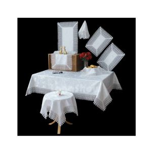 Maguari Jacquard Embroidery Lace Table Mats - Pack Of 10