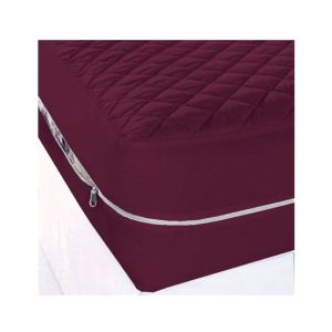 Maguari Single Zipper Mattress Cover Maroon