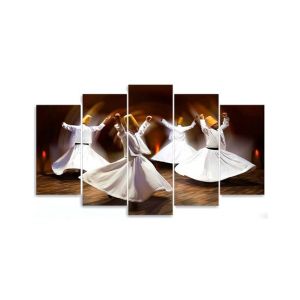 Maguari Sufism Canvas Medium Wall Frame 5 Pcs (0671)