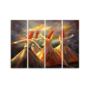 Maguari Sufism Canvas Small Wall Frame 4 Pcs (0668)