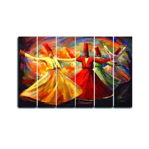 Maguari Sufism Oil Painting Medium Wall Frame 6 Pcs (0663)