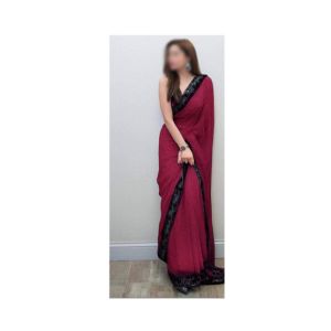 Mehakmall Chiffon Saree For Women (0009)