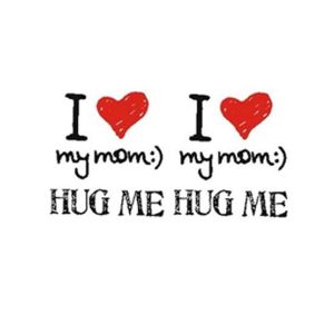Ferozi Traders I Love My Mom Design Tattoo Sticker