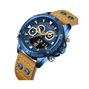 Naviforce Dual Time Exclusive Edition Watch For Men Brown (Nf-9224-2)